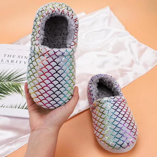 Miniatura 6 de Pantuflas de princesa sirena para niñas, antideslizantes, cómodas, de espuma viscoelástica, para el dormitorio, interiores y exteriores