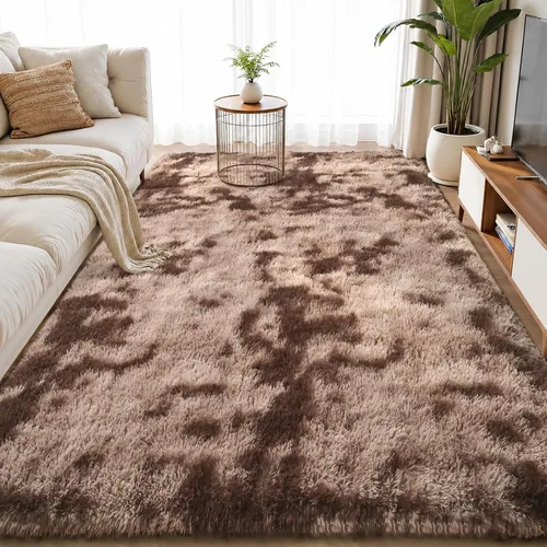 Miniatura 26 de Zentavio - Alfombras para sala de estar, alfombras de área verde oscuro de 3 x 5 pies, alfombra de césped artificial, alfombra de pelo mullido