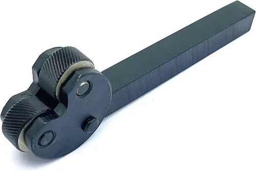 Buyohlic Herramienta de moleteado de cabeza de pivote Patrón métrico de diamante 1/2" vástago cuadrado mediano