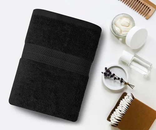 Miniatura 3 de Avalon Towels Toallas de baño para baño, 100% algodón, color negro, paquete de 6 (22 x 44 pulgadas), juego de toallas de baño de secado rápido