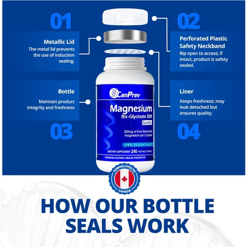 Miniatura 9 de CanPrev Bisglicinato de magnesio suave 200 mg, 240 cápsulas V-Caps suministro de 240 días - Suplemento de magnesio elemental puro, apoya la función