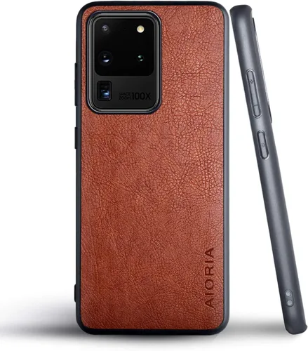 Miniatura 66 de AIORIA Funda protectora completa para Samsung Galaxy S20 FE 5G, 6.5 pulgadas Premium PU cuero cubierta retro negocio diseño completo funda Marrón