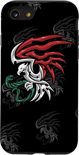 Miniatura 17 de iPhone 13 Bandera de México - Funda estilo tribal del escudo de armas mexicano