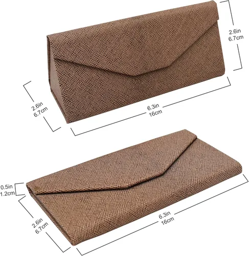 Miniatura 193 de Real Sic Funda para lentes de sol para hombres y mujeres, soporte magnético plegable para lentes de sol, inspirado en el color sólido