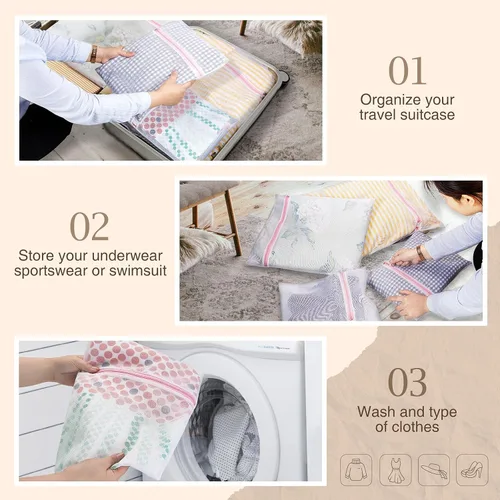 Miniatura 5 de Greenstell Cesta de ropa sucia con tapa, cesta grande de ropa de 125L con 3 secciones y bolsas de forro extraíbles de 2 secciones y 5 bolsas de Negro