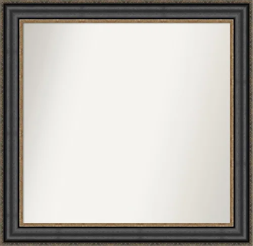 Miniatura 564 de Amanti Art Espejo personalizado, espejo de baño negro puente, espejo de pared o espejo de tocador de baño sobre el fregadero (26 x 26 pulgadas)