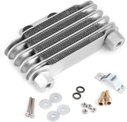 Kit de enfriador de aceite, aleación de aluminio de 5 filas, enfriador de aceite universal de motor de repuesto para motocicleta, motocross, ATV Pit