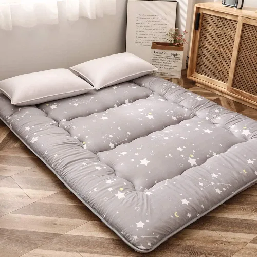 Miniatura 6 de MAXYOYO Colchón de Futón Japonés Constelación Gris, Tapete de Tatami Portátil Tapete de Camping Almohadilla para Dormir para Niños Plegable