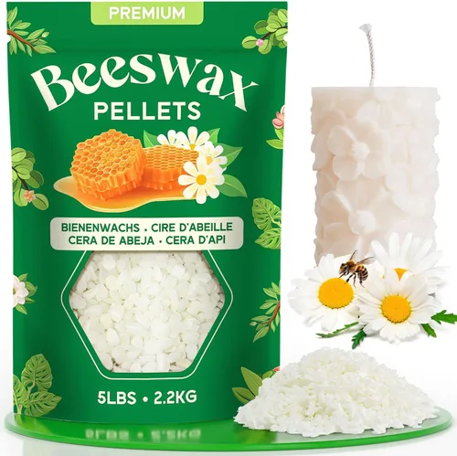 Miniatura 18 de NORVENCE Gránulos de cera de abejas 20LB, cera de abejas blanca pura y natural para hacer velas, cuidado de la piel DIY, bálsamo labial, jabón