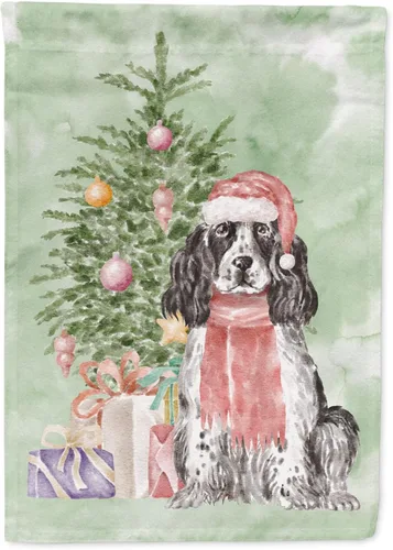 Miniatura 50 de Caroline's Treasures CK8213GF Bulldog Inglés #2 Regalos de Navidad y árbol de jardín Bandera de buzón Bandera decorativa para patio exterior, patio