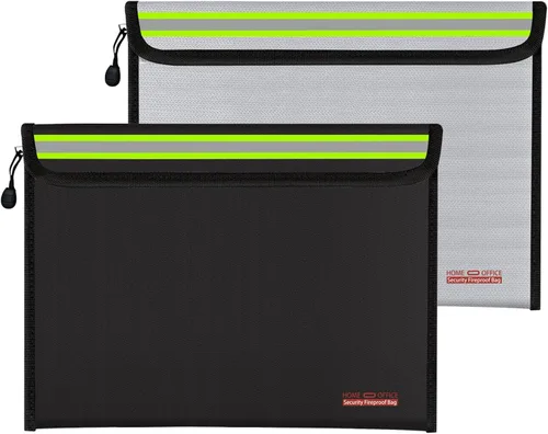 Miniatura 3 de Fireproof Document Bag with Zipper Home Office Travel Fireproof Safe Storage for A4 Document File Cash Valuables Jewelry Passport Currency Tablet