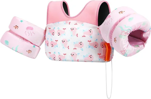 Miniatura 15 de HeySplash Chaleco de Natación para Niños, Flotadores de Piscina para Niños Pequeños, Chaleco de Natación para Niños con Correa Ajustable, Chaqueta