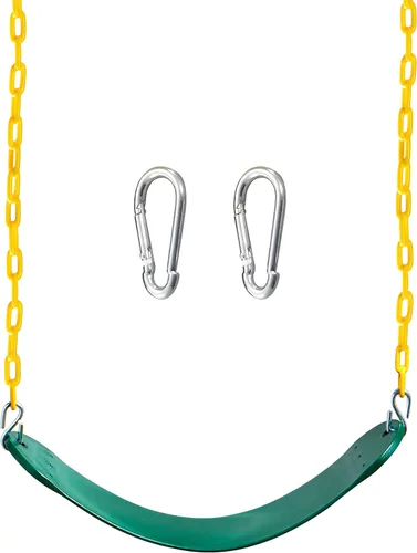 Miniatura 12 de TURFEE Columpio para juego de columpios de exterior – Juego de reemplazo de 1 asiento con cadenas resistentes – Accesorios de patio de recreo