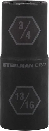 Miniatura 3 de Steelman Pro Juego de 5 piezas de llaves métricas de 6 puntos de pared delgada de impacto y barra de golpeo con medios tamaños
