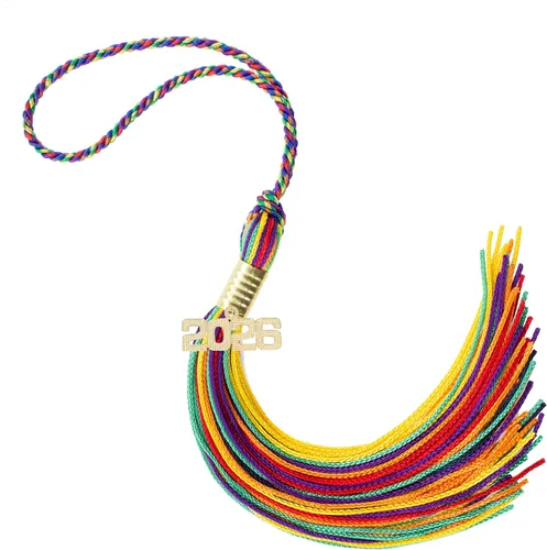 Miniatura 282 de Borla de graduación Aqua 2022, todos los colores escolares disponibles, fabricada en Estados Unidos