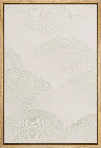 Miniatura 20 de SIGNWIN Lienzo enmarcado para pared, nubes blancas sobre el mar azul marino, pintura al óleo del océano costero, primer plano abstracto, moderno