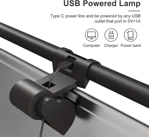 Miniatura 6 de Barra de luz para monitor, apta para monitor curvo/plano, lámpara de trabajo LED de lectura USB para cuidado de los ojos con control táctil, sin