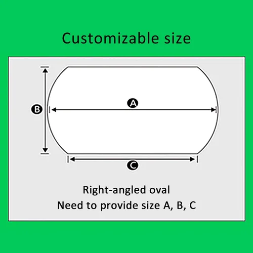 Miniatura 8 de Mantel transparente de PVC mate impermeable sin encogimiento/bordes biselados, protector transparente ovalado en ángulo recto para mesa de noche