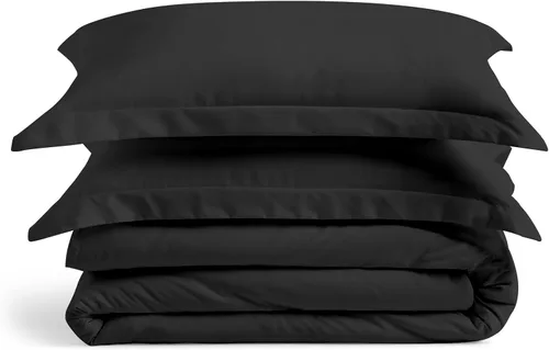 Cosy House Collection Juego de funda de edredón de lujo de 2 piezas, mezcla de rayón derivado del bambú, ropa de cama ultrasuave, protector de Crema