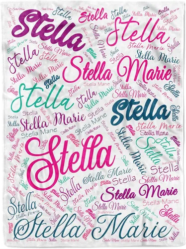 Miniatura 16 de MDPrints - Manta rosa de bautismo para niñas, regalos de bautismo personalizados para niñas, mantas de bebé personalizadas para niñas con nombre