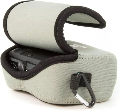 Miniatura 3 de MegaGear Canon Powershot Sx730 Hs, Sx720 Hs, Sx710 Hs, G16, G15 Funda de neopreno ultra ligera para cámara, con mosquetón, color gris, MG1246, piel