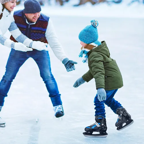 Miniatura 7 de Patines de Hielo Ajustables para Niños: Patines de Hockey sobre Hielo para Niño, Niña, Principiante, Juvenil, Junior, Adecuados para Exteriores