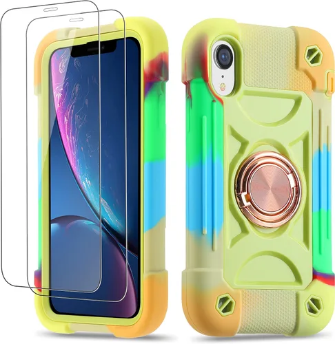 Miniatura 68 de Funda para iPhone Se3/iPhone Se2, iPhone 6/6S, iPhone 7/iPhone 8 de 4.7 pulgadas con soporte de anillo, con 2 protectores de pantalla resistentes