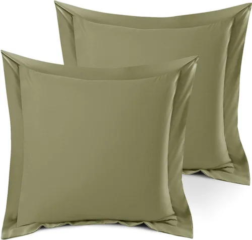 Miniatura 82 de Nestl Juego de 2 fundas tipo sham de almohada suaves - Fundas de almohada de microfibra de doble cepillado - Fundas de almohada de cama premium