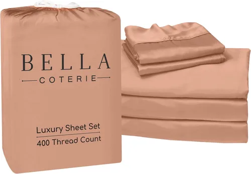 Miniatura 98 de Bella Coterie - Juego de sábanas de lujo de viscosa de bambú para cama tamaño split king 2 sábanas ajustadas para camas Sleep Number y camas 06