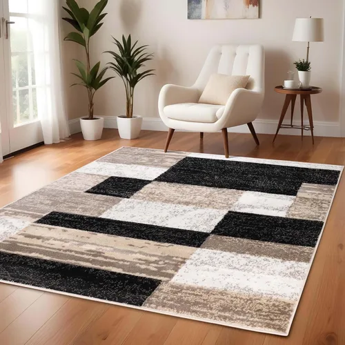 Miniatura 19 de BNM Indoor Small Area Rug, Jute Backing, Modern Geometric, Perfect for Living Room, Dining Room, Bedroom, Hardwood Floors, Office, Dorm, Entryway