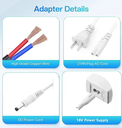 Miniatura 3 de Adaptador de corriente de 18 V compatible con Cricut Explore air 2/Expression 2/Maker/Explore/Explore Air/Explore