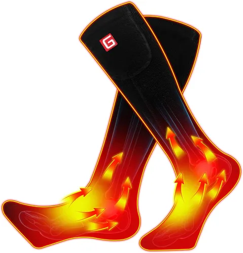 Autocastle Calcetines térmicos con batería eléctrica, calcetines de calefacción recargables para clima frío para hombres y mujeres, calcetines de