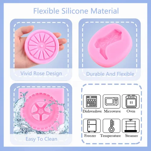 Miniatura 2 de Mujiang Molde de silicona para pezuñas de herradura, moldes de fondant para botas de vaquero, molde redondo para dulces para decoración de pasteles