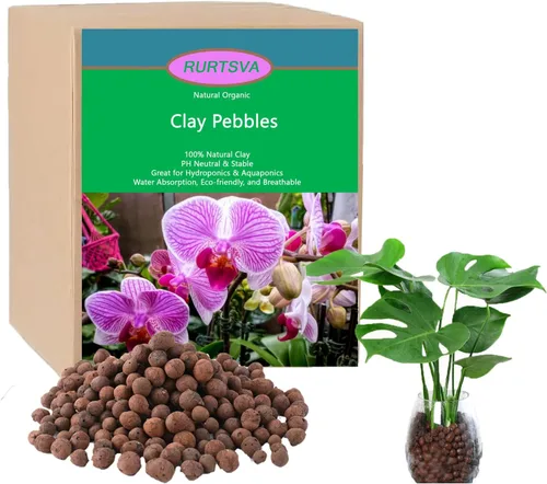 Miniatura 9 de Piedrecillas de arcilla orgánicas naturales, 2 libras 8mm-18mm, bolas de Leca expandidas para el suelo de jardín de plantas, medio de cultivo