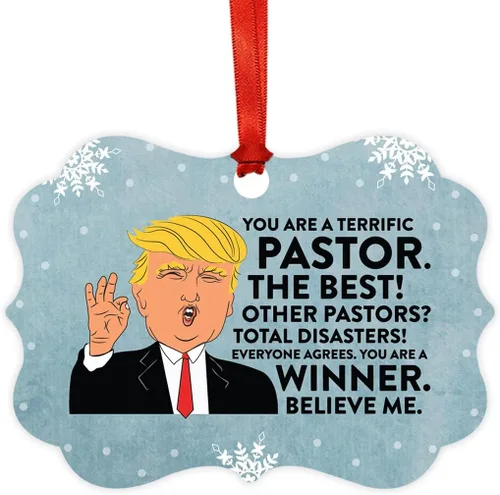 Miniatura 81 de Andaz Press Presidente Donald Trump Fancy Frame Recuerdo Adorno de Navidad Regalo de broma Ejecutivo de Cuenta, 1 paquete, Divertidas Ideas