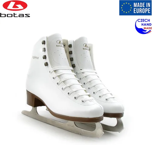 Miniatura 4 de Botas - modelo: REGINA/Fabricado en Europa (República Checa) / Patines artísticos para mujeres, niñas, niños/cuchillas NICOLE/Color BLANCO