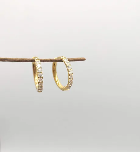 Miniatura 5 de Aretes de aro pequeños de plata de ley 925 con circonita cúbica, aretes de aro pequeños para mujeres y niñas, regalo de San Valentín, cumpleaños