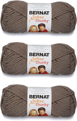Miniatura 28 de Ovillo sólido Bernat Softee Chunky, Acrílico, Rojo Berry, Paquete de 1