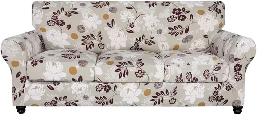 Miniatura 31 de SearchI Funda elástica para sofá con estampado, Fundas para sofá con diseño floral, 2 piezas de funda elástica para sillón con funda de cojín