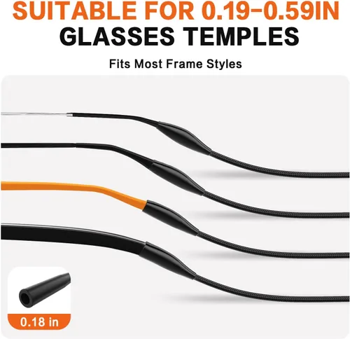 Miniatura 6 de Correa para Gafas 3 Piezas, Correa Ajustable Sin Cola para Lentes de Sol para Deportes, Soporte para Anteojos Alrededor del Cuello, Retenedor de 3