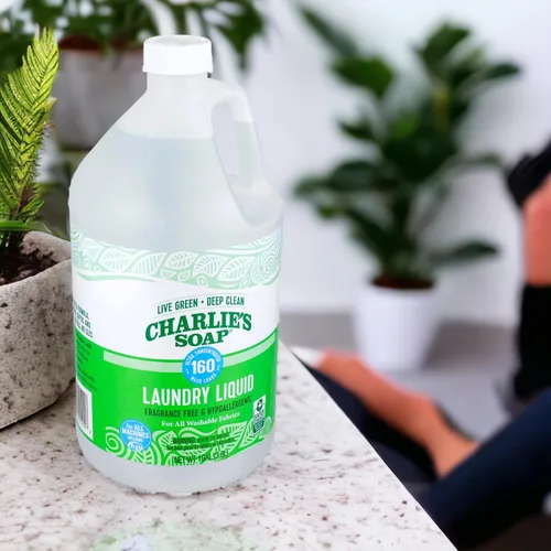 Miniatura 9 de Charlie's Soap Detergente líquido para ropa sin fragancia, 160 cargas (128 onzas, 1 paquete)
