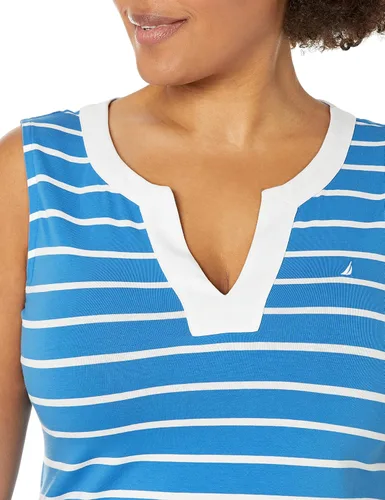 Miniatura 4 de Nautica Vestido polo de algodón elástico sin mangas con cuello en V para mujer