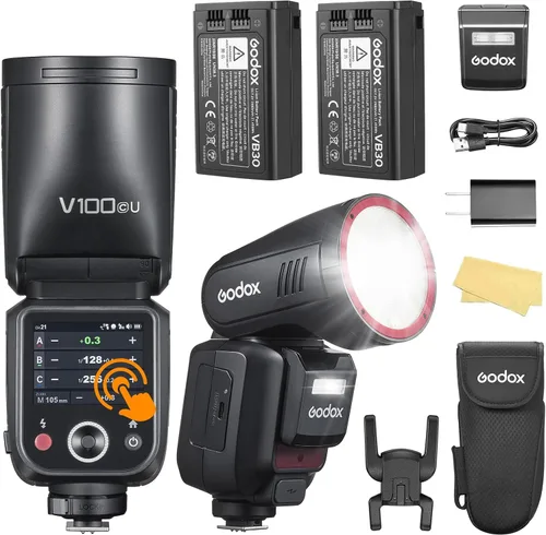 Miniatura 8 de Godox V100-C V100C TTL Flash de cámara para Canon, 100 W con batería y estuche de transporte, velocidad de obturación global, 1/800s HSS, sistema