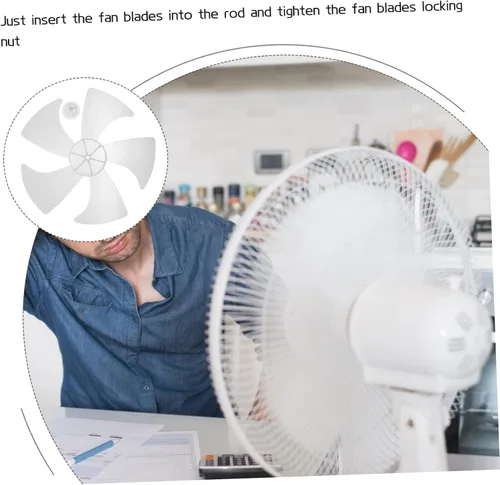 Miniatura 8 de Uonlytech Ventilador de 14 pisos con aspas de ventilador de escritorio, ventilador de casa, mesa blanca, piezas de refrigerador, aspas de ventilador
