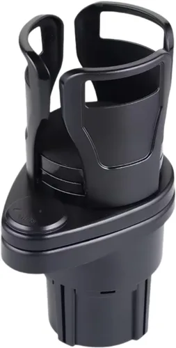 Adaptador 2 en 1 para portavasos de automóvil, asiento delantero multifuncional, ajustable, portavasos y bebidas, compatible con ranuras circulares