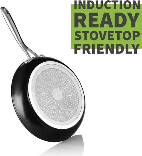 Miniatura 8 de Colección Onyx de TECHEF con nuevo revestimiento antiadherente de teflón platinum (PFOA)., 12", Negro