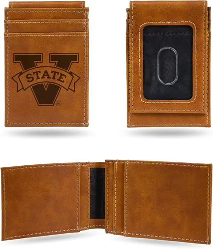 Miniatura 86 de Cartera de bolsillo frontal grabada con láser NCAA - Compacta/Cómoda/Delgada