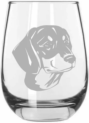 Miniatura 180 de Sakhalin Husky Dog - Copa de vino grabada personalizada de 15.25 onzas sin tallo