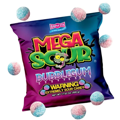 Miniatura 19 de Barnetts - Mega Sour Candy Apple 3.67 oz - Bolsas dulces de moda - Dulces tradicionalmente hechos a mano - Revestimiento agrio dura 20 segundos