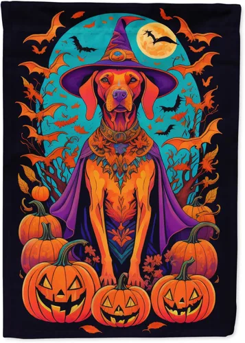 Miniatura 22 de Caroline's Treasures DAC1466GF - Bandera decorativa para jardín de Halloween de Affenpinscher Witchy para jardín, decoración para patio exterior